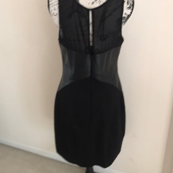 AIDAN MATTOX Sheer leather dress - Picture 4 of 5